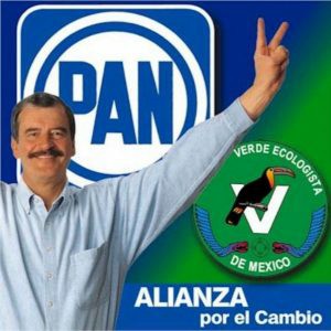Vicente Fox y la Alianza por el Cambio, pan y partido verde
