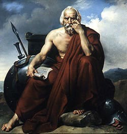 Escritor Homero de Grecia